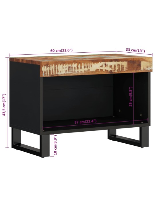 Tv skříňka 60 x 33 x 43,5 cm masivní recyklované dřevo