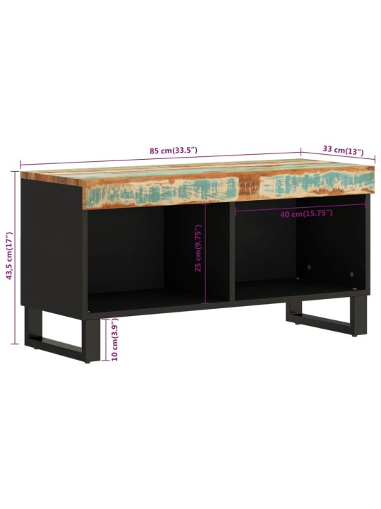 Tv skříňka 85 x 33 x 43,5 cm masivní recyklované dřevo