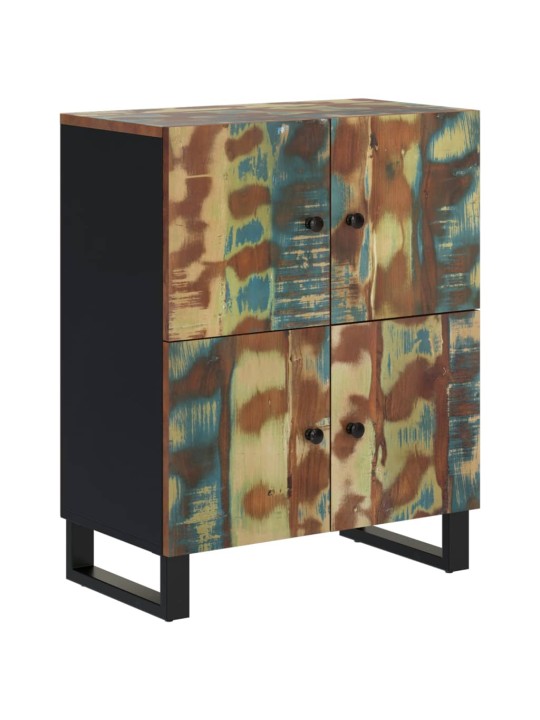 Příborník se 4 dvířky 60 x 33 x 75 cm masivní recyklované dřevo