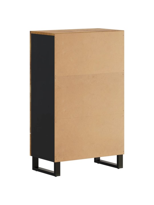 Komoda se zásuvkou 60 x 33 x 100 cm masivní mangovník a železo