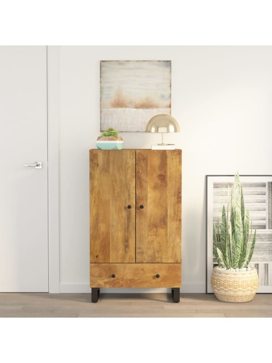 Komoda se zásuvkou 60 x 33 x 100 cm masivní mangovník a železo