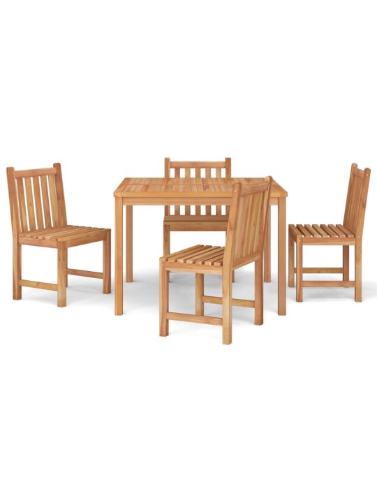 5dílný zahradní jídelní set masivní teakové dřevo