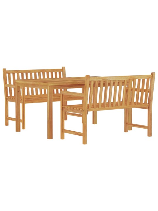 3dílný zahradní jídelní set masivní teakové dřevo