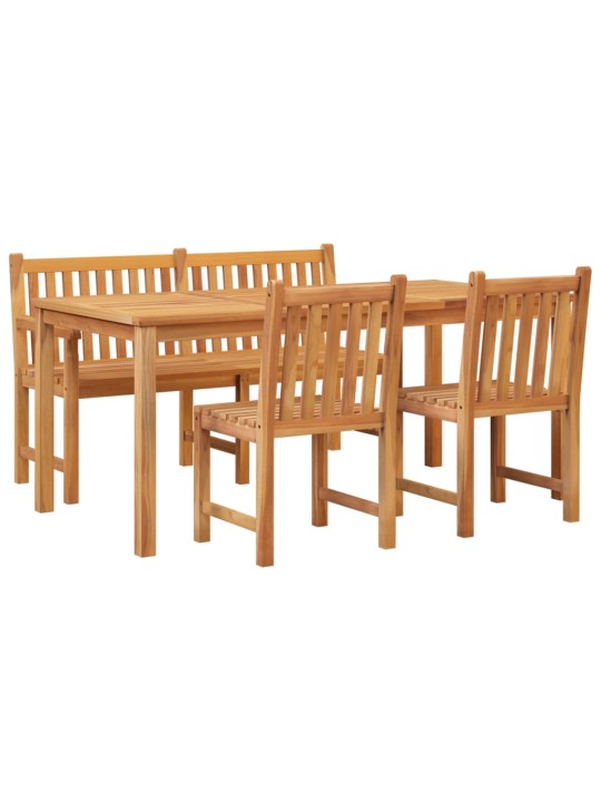 4dílný zahradní jídelní set masivní teakové dřevo