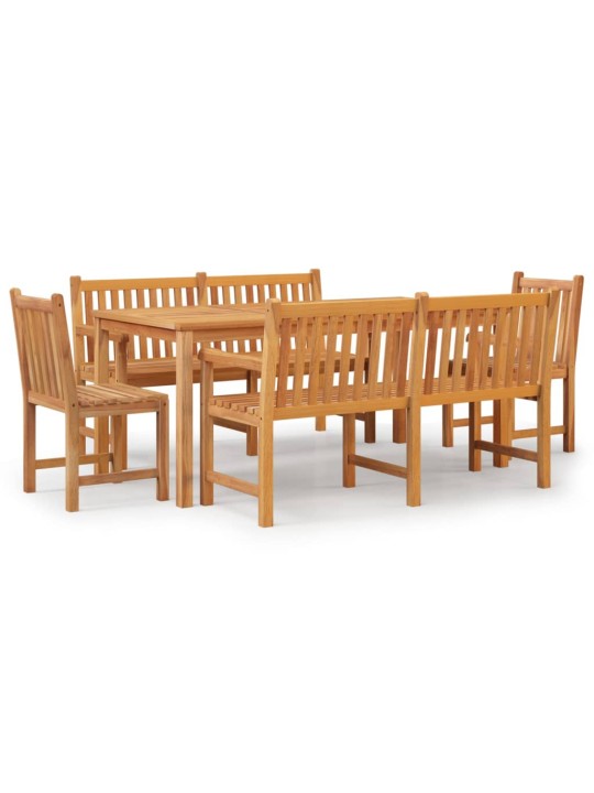 5dílný zahradní jídelní set masivní teakové dřevo