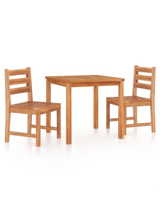 3dílný zahradní jídelní set masivní teakové dřevo
