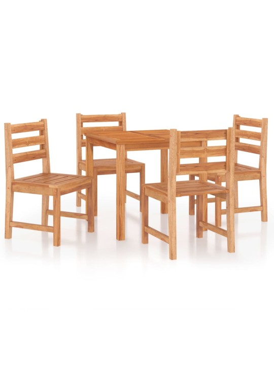 5dílný zahradní jídelní set masivní teakové dřevo