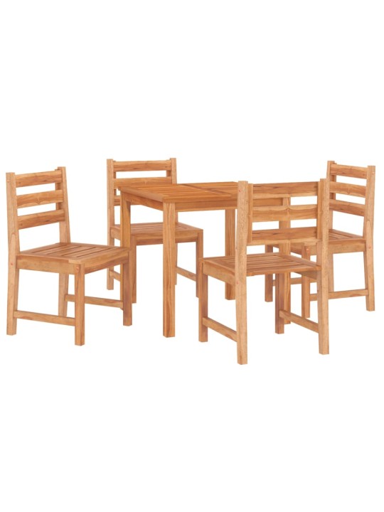 5dílný zahradní jídelní set masivní teakové dřevo