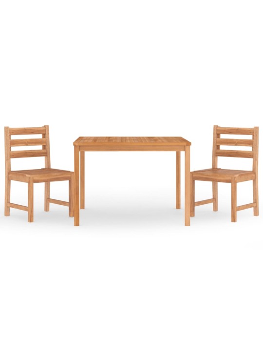 3dílný zahradní jídelní set masivní teakové dřevo