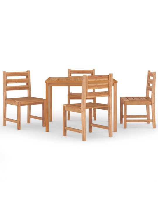 5dílný zahradní jídelní set masivní teakové dřevo