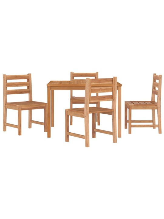 5dílný zahradní jídelní set masivní teakové dřevo