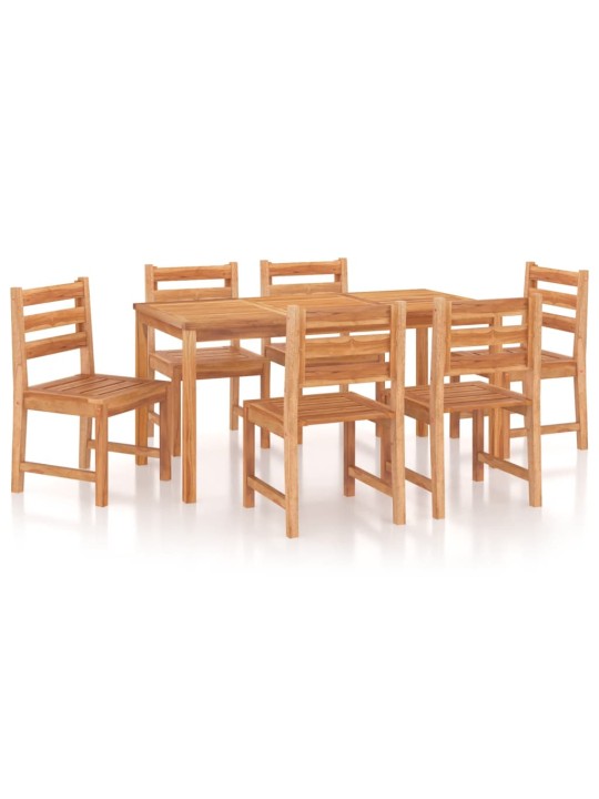 7dílný zahradní jídelní set masivní teakové dřevo