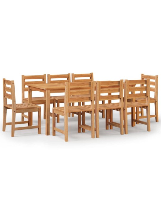 9dílný zahradní jídelní set masivní teakové dřevo