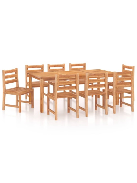 9dílný zahradní jídelní set masivní teakové dřevo
