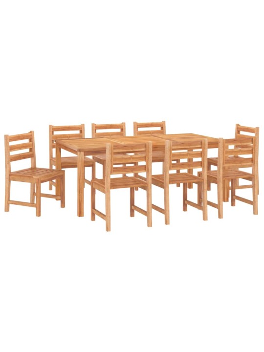 9dílný zahradní jídelní set masivní teakové dřevo