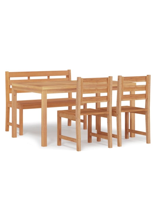 4dílný zahradní jídelní set masivní teakové dřevo