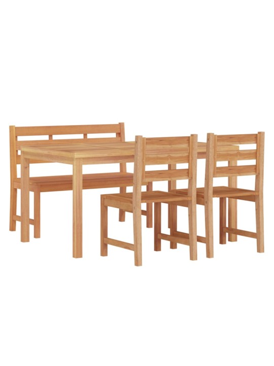 4dílný zahradní jídelní set masivní teakové dřevo