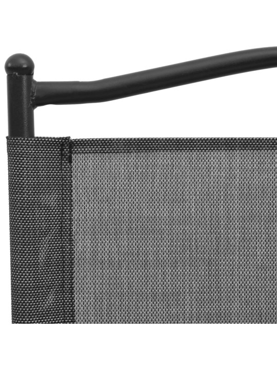 Skládací zahradní židle 8 ks šedá melanž ocel a textilen