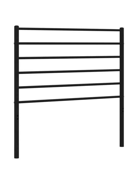 Kovové čelo postele černé 75 cm