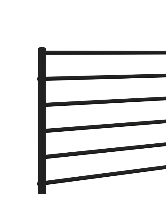 Kovové čelo postele černé 75 cm