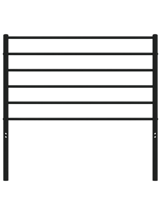 Kovové čelo postele černé 100 cm