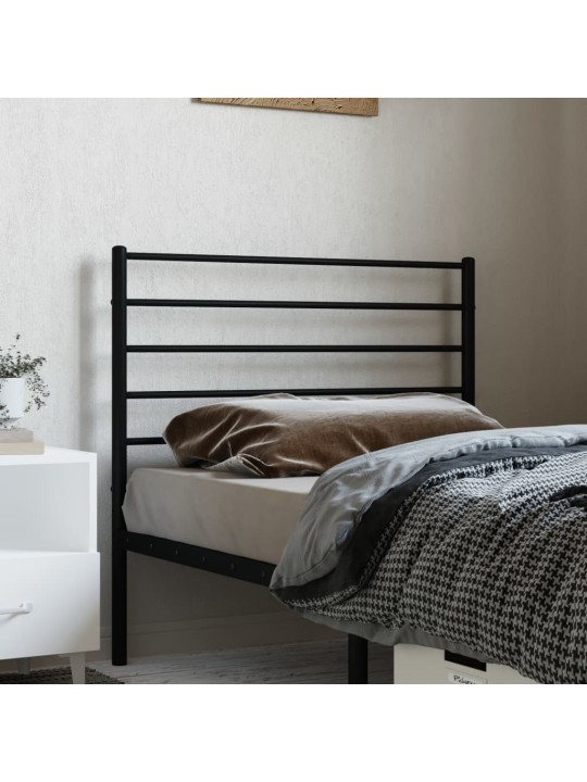 Kovové čelo postele černé 107 cm