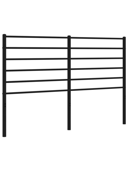 Kovové čelo postele černé 120 cm