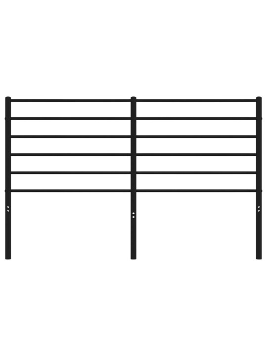 Kovové čelo postele černé 120 cm