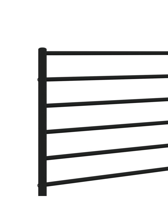 Kovové čelo postele černé 200 cm