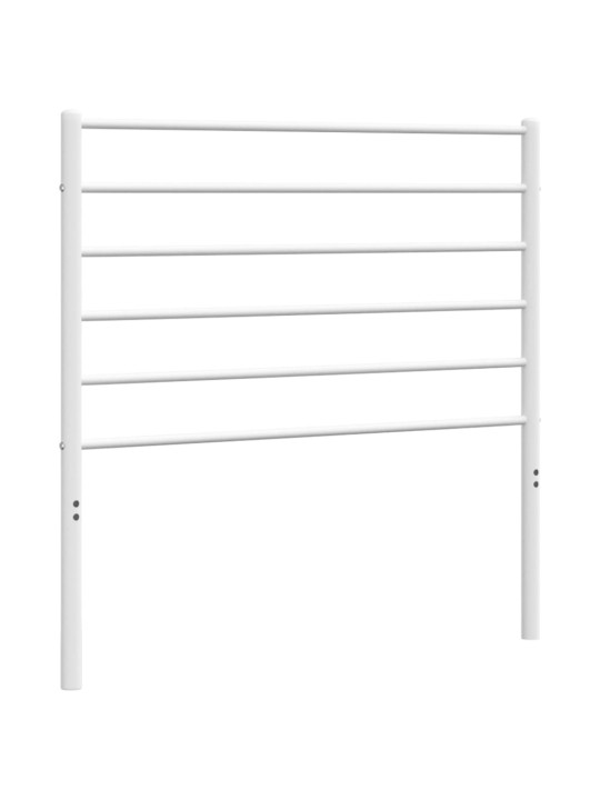 Kovové čelo postele bílé 90 cm