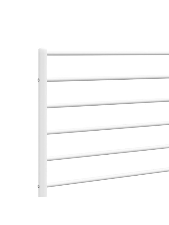 Kovové čelo postele bílé 90 cm