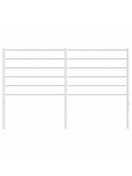 Kovové čelo postele bílé 120 cm