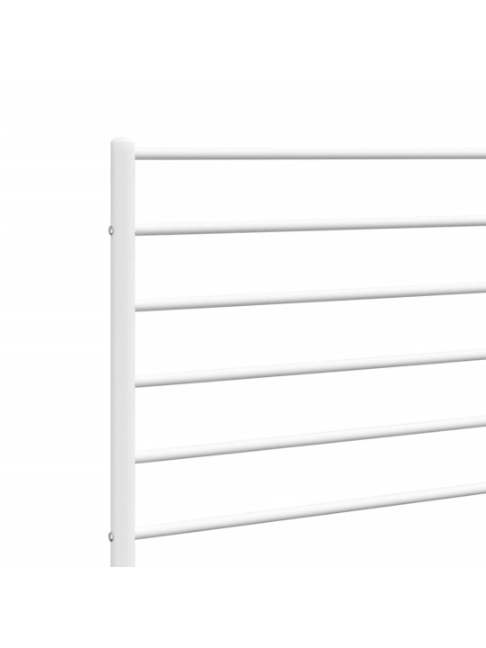 Kovové čelo postele bílé 120 cm