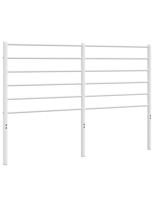 Kovové čelo postele bílé 150 cm