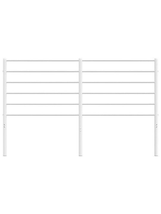 Kovové čelo postele bílé 150 cm