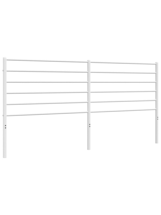 Kovové čelo postele bílé 200 cm