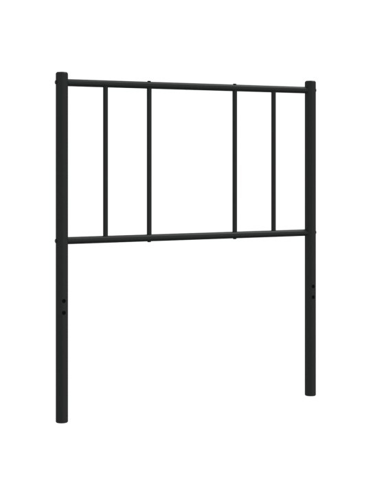Kovové čelo postele černé 75 cm