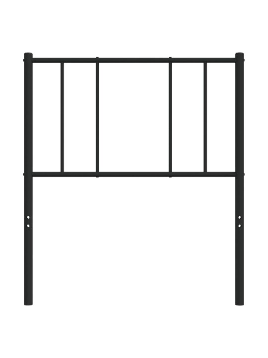 Kovové čelo postele černé 80 cm