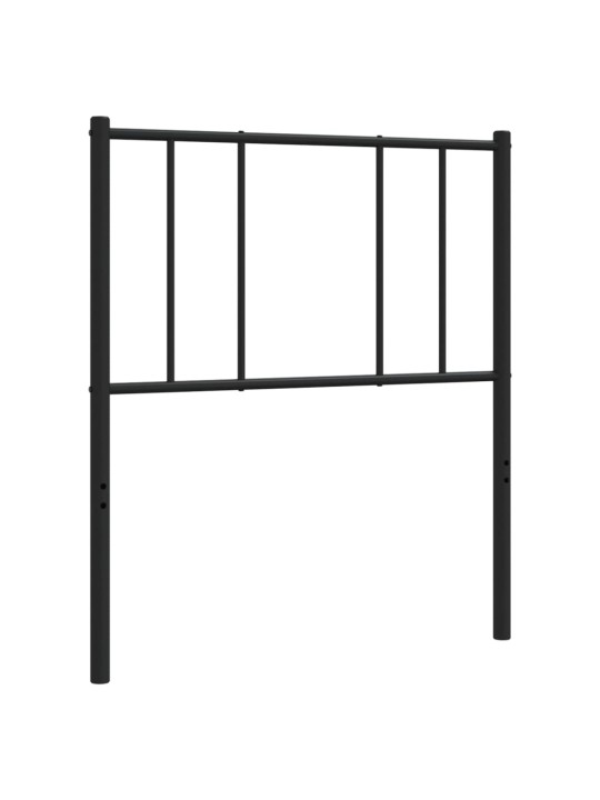 Kovové čelo postele černé 90 cm