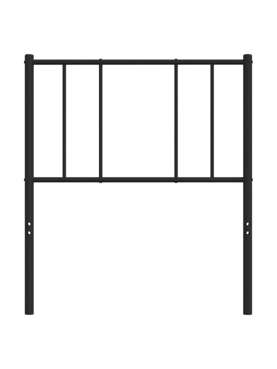 Kovové čelo postele černé 90 cm