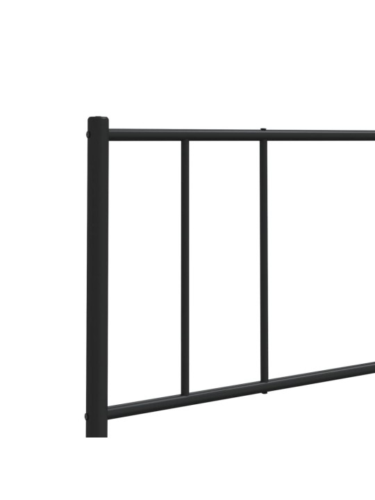 Kovové čelo postele černé 90 cm