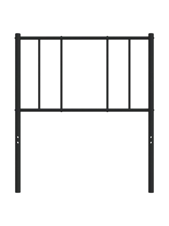 Kovové čelo postele černé 100 cm