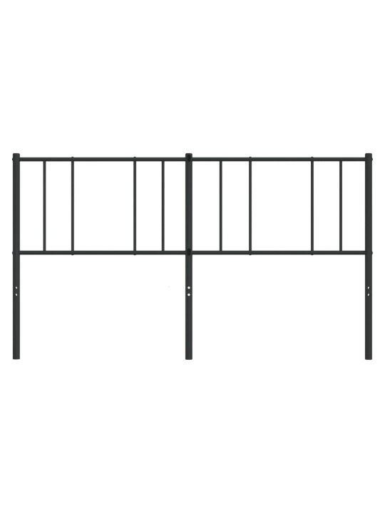 Kovové čelo postele černé 200 cm