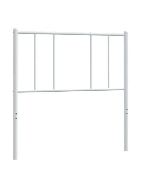 Kovové čelo postele bílé 80 cm