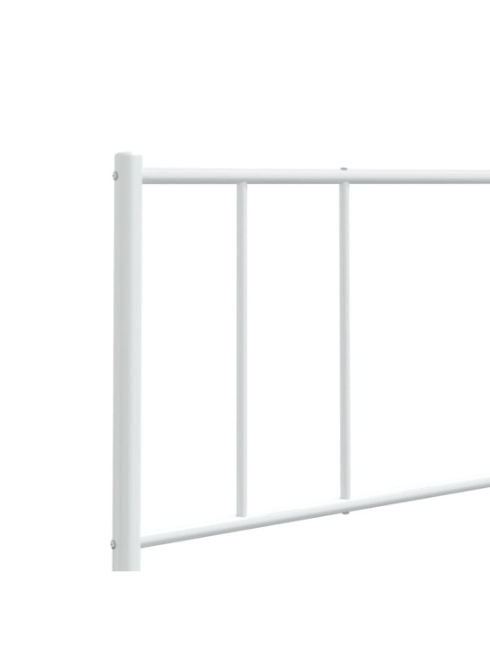 Kovové čelo postele bílé 80 cm