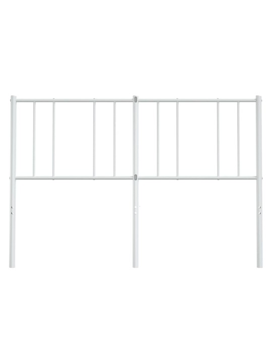 Kovové čelo postele bílé 120 cm