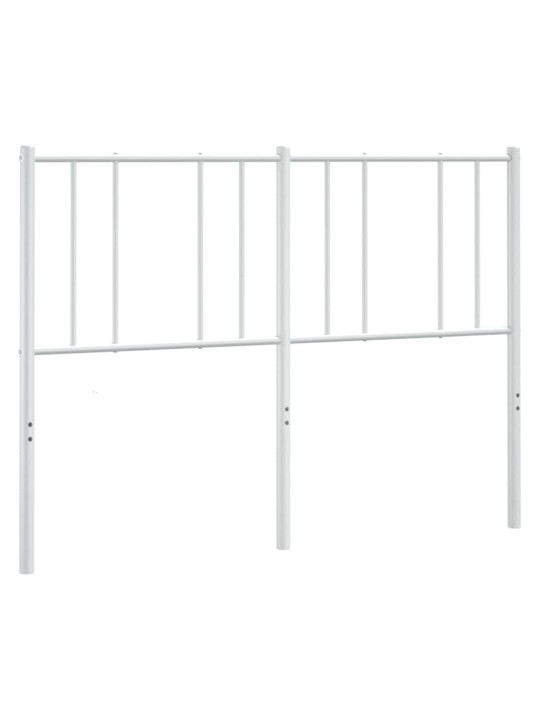 Kovové čelo postele bílé 120 cm