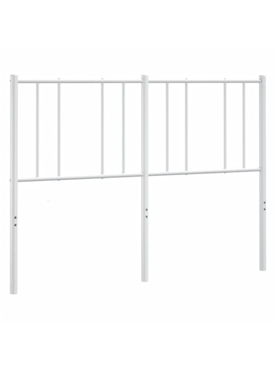 Kovové čelo postele bílé 150 cm