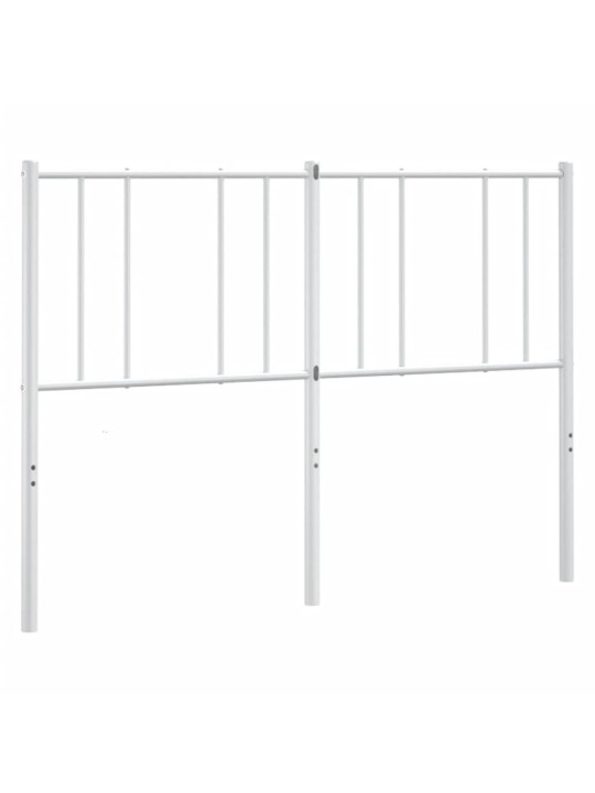 Kovové čelo postele bílé 160 cm