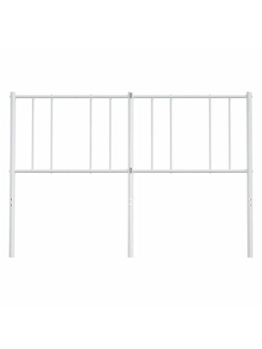 Kovové čelo postele bílé 160 cm